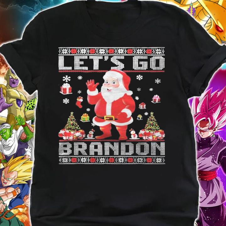 Ugly Santa Claus let's go Brandon Merry Christmas T-shirt shirt