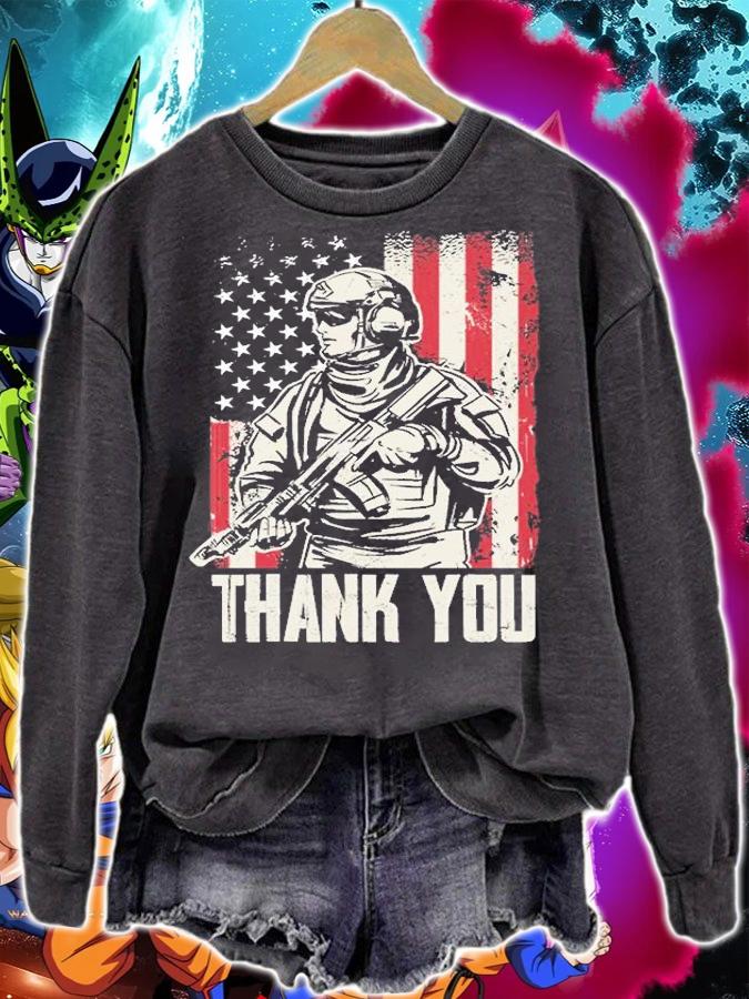 Veteran Day Thank You For Your Service USA Flaf Vintage T-Shirt sweatshirt