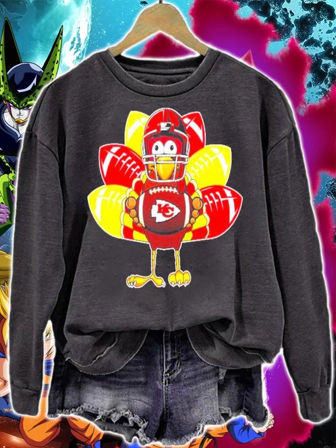 Turkey Kansas City Chiefs football thanksgiving shirt t-shirt sweatshirt