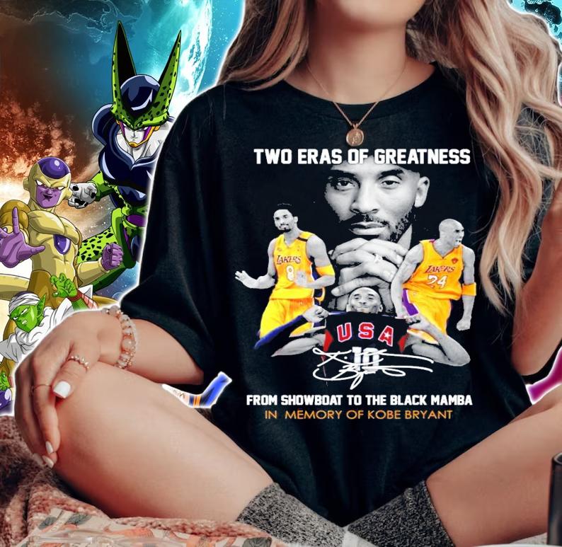 Two Eras Of Greatness from showboat to the black mamba t-shirt t-shirt woman shirt