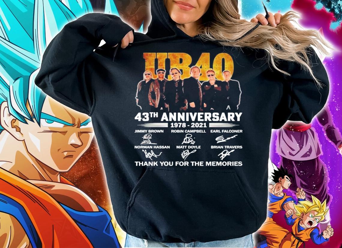 UB40 43th anniversary 1978-2021 signatures shirt t-shirt hoodie