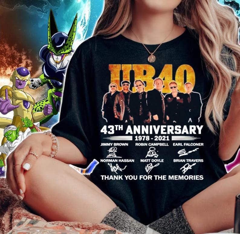 UB40 43th anniversary 1978-2021 signatures shirt t-shirt woman shirt