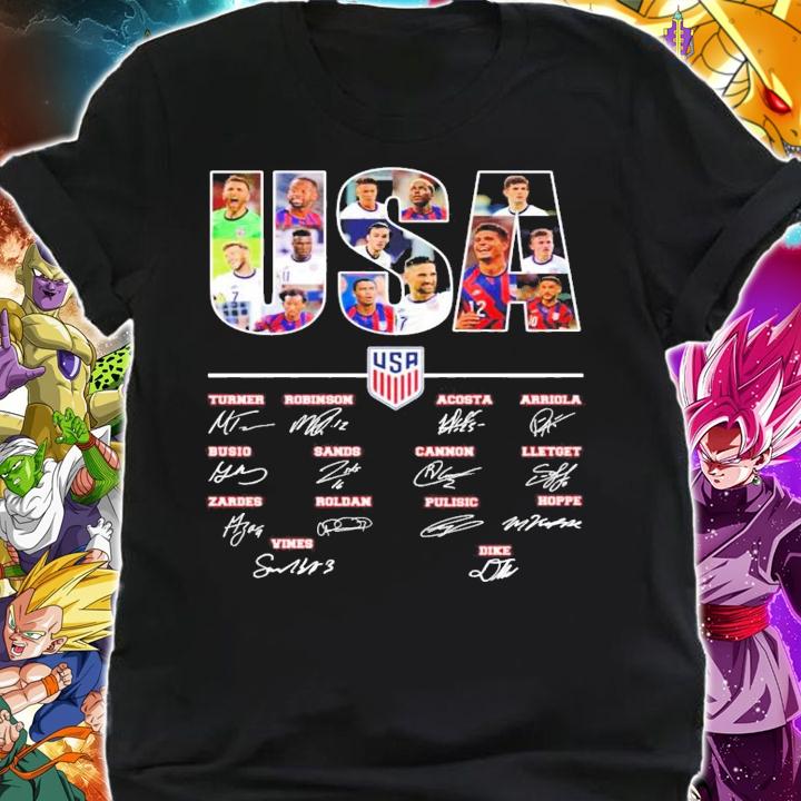 USA Concacaf Gold Cup Champions signatures t-shirt shirt