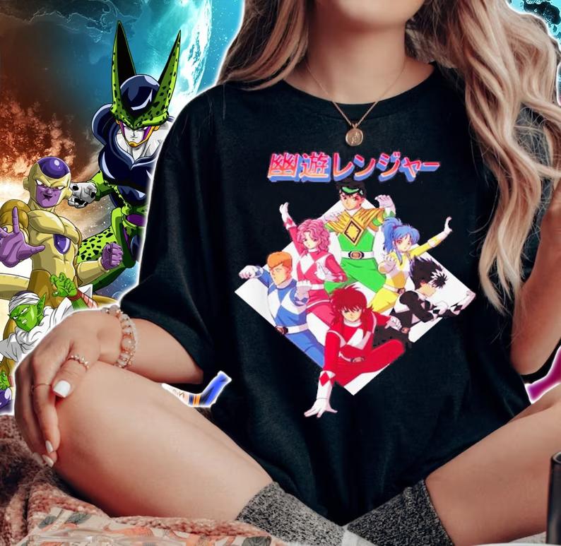 Yu Yu Hakusho Power Rangers t-shirt woman shirt