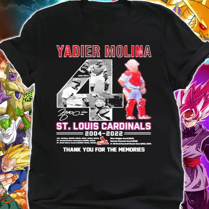 Yadier Molina St Louis Cardinals 2004-2022 signature t-shirt shirt