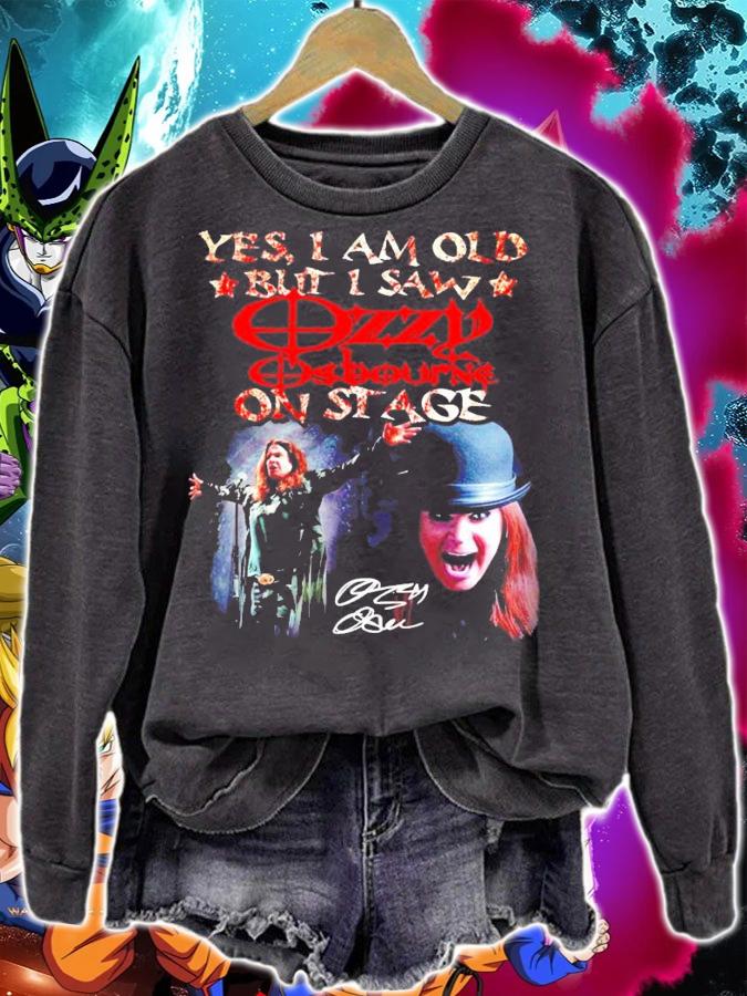 Yes I am old but I saw Ozzy Osbourne on stage signature shirt sweatshirt