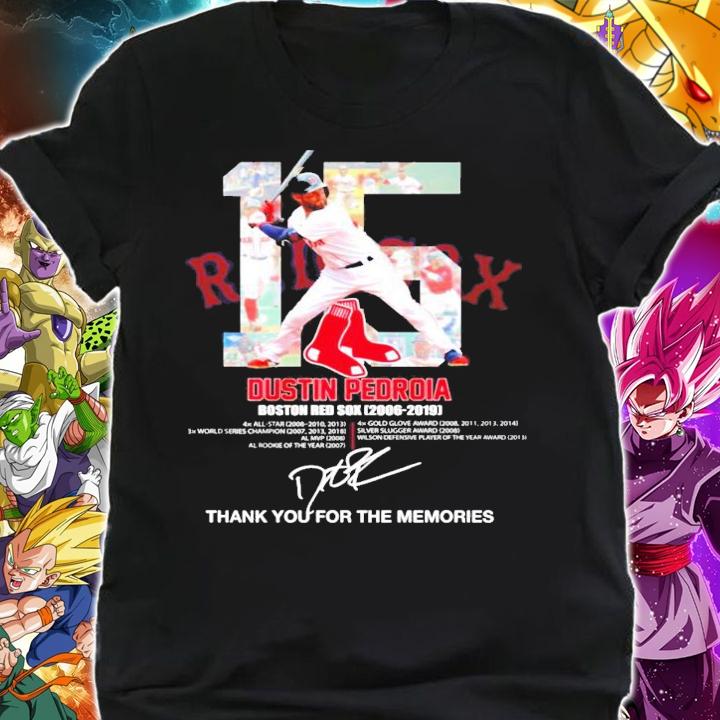 15 Dustin Pedroia Boston Red Sox 2006-2019 t-shirt shirt
