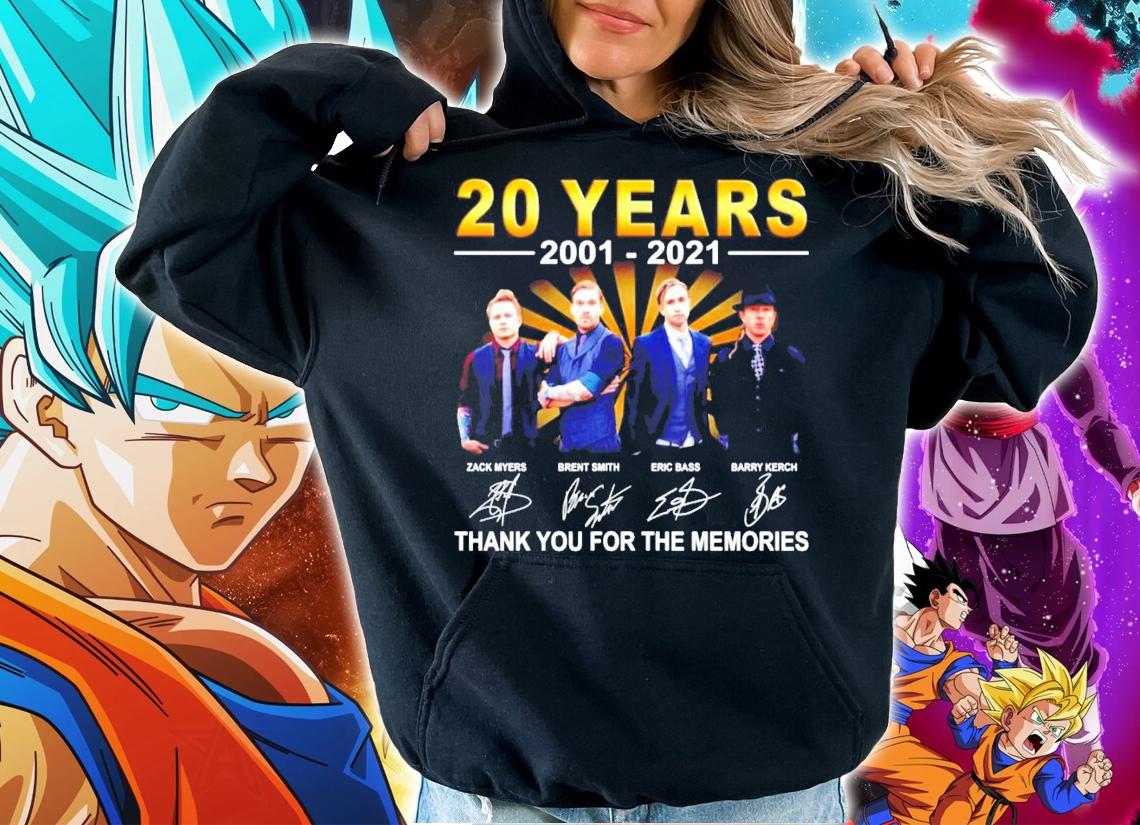 20 years 2001 2021 Shinedown thank you for the memories t-shirt hoodie