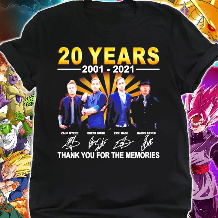 20 years 2001 2021 Shinedown thank you for the memories t-shirt shirt