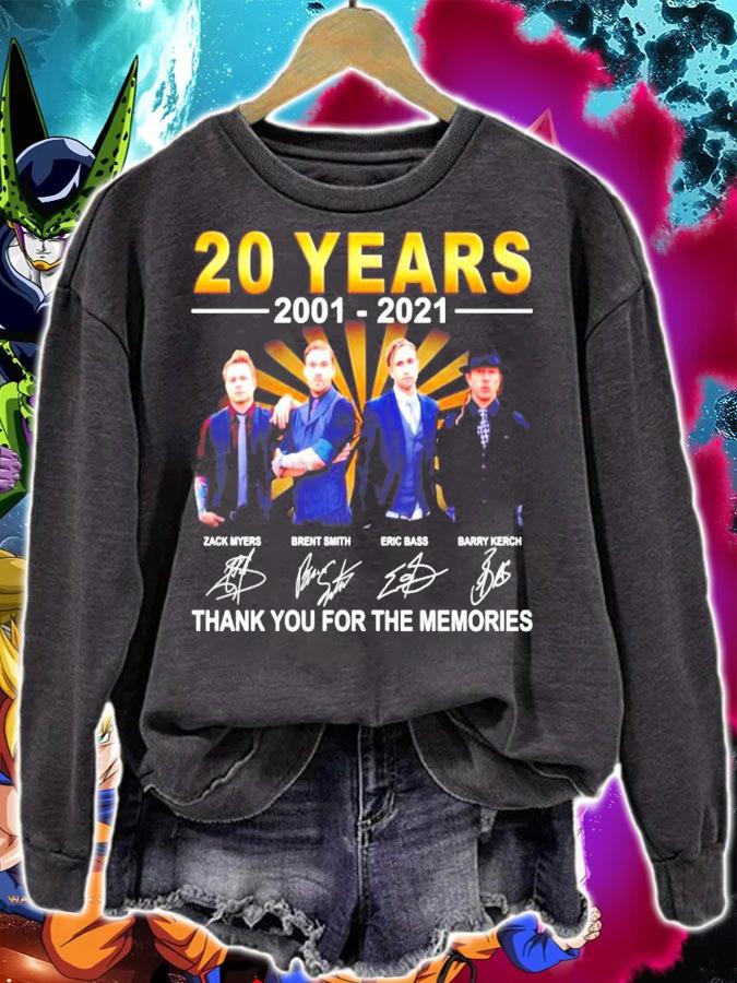 20 years 2001 2021 Shinedown thank you for the memories t-shirt sweatshirt