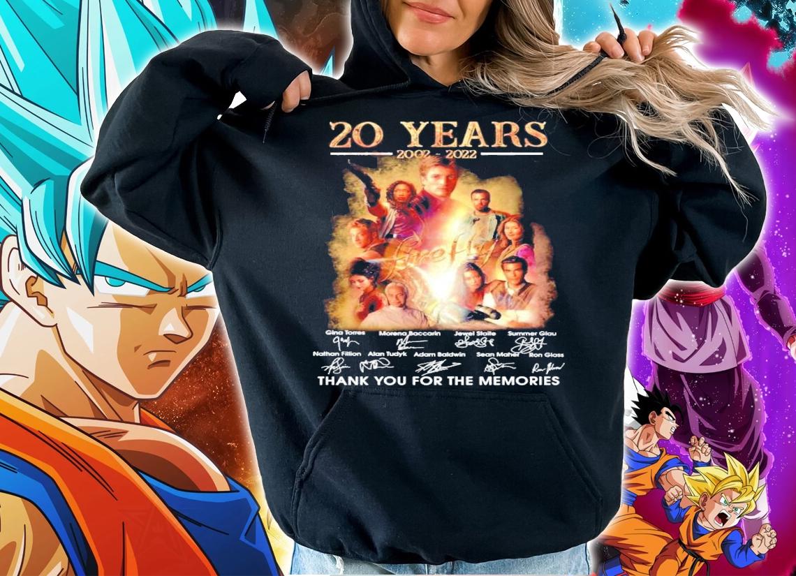 20 years 2002-2022 Firefly signatures shirt hoodie