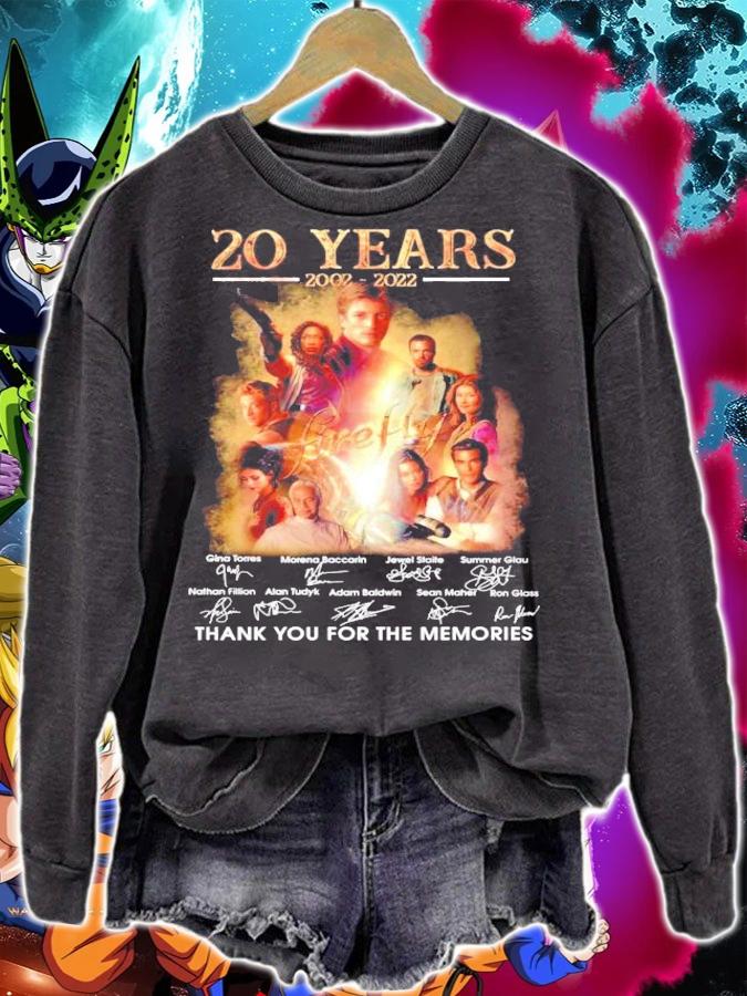 20 years 2002-2022 Firefly signatures shirt sweatshirt