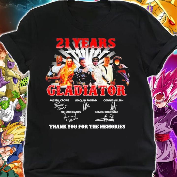 21 years 2000-2021 Gladiator thank you for the memories shirt shirt