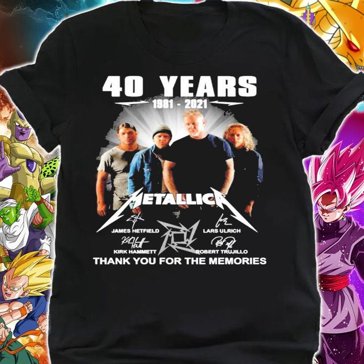 40 years 1981-2021 Metallica thank you for the memories shirt shirt