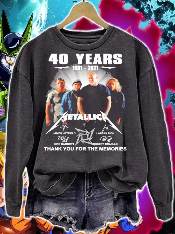 40 years 1981-2021 Metallica thank you for the memories shirt sweatshirt