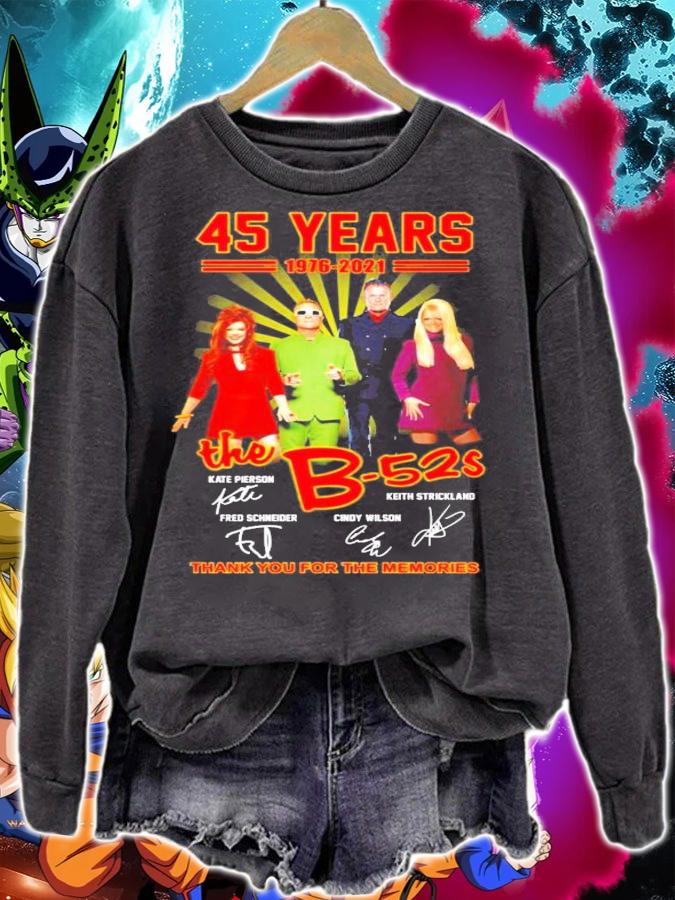 45 years 1976-2021 The B-52S signatures shirt sweatshirt