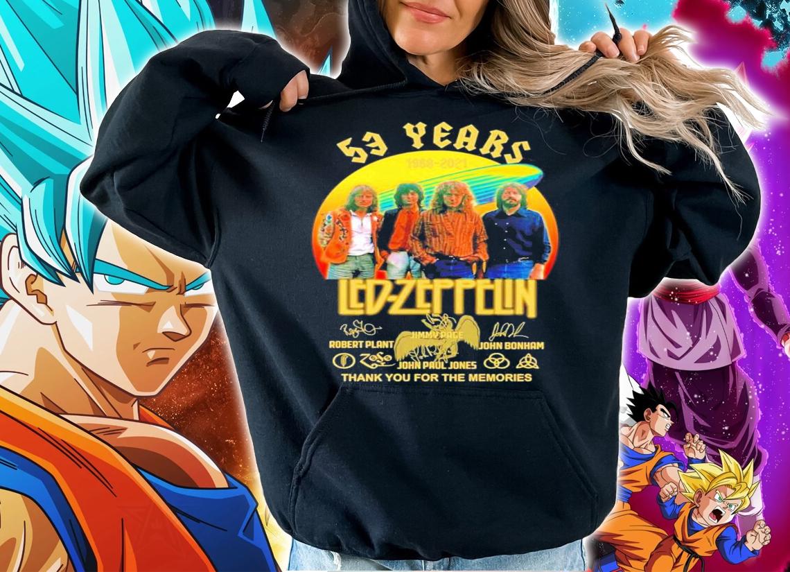 53 years Led Zeppelin 1968-2021 signatures shirt hoodie