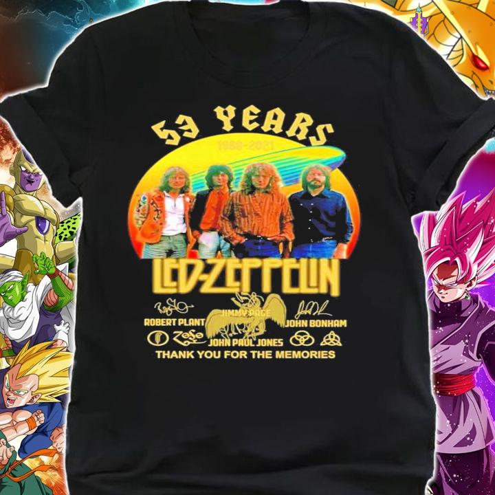 53 years Led Zeppelin 1968-2021 signatures shirt shirt
