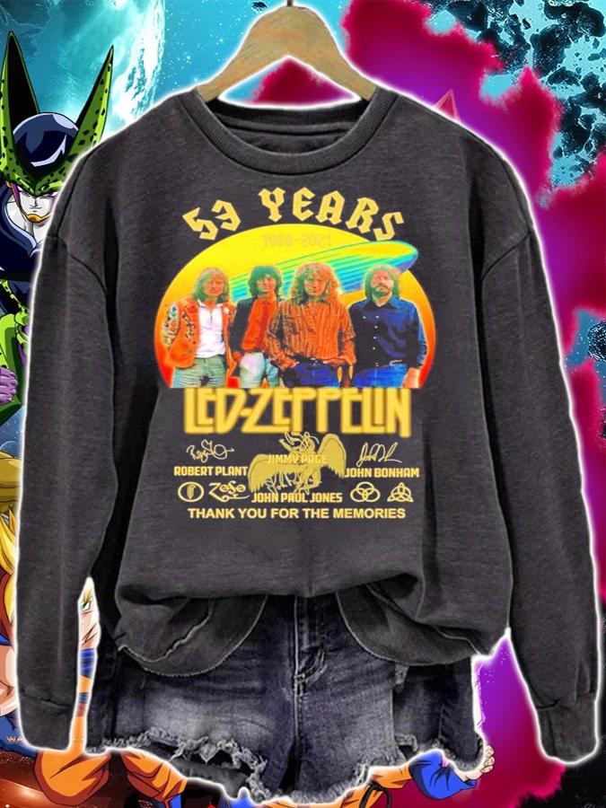 53 years Led Zeppelin 1968-2021 signatures shirt sweatshirt