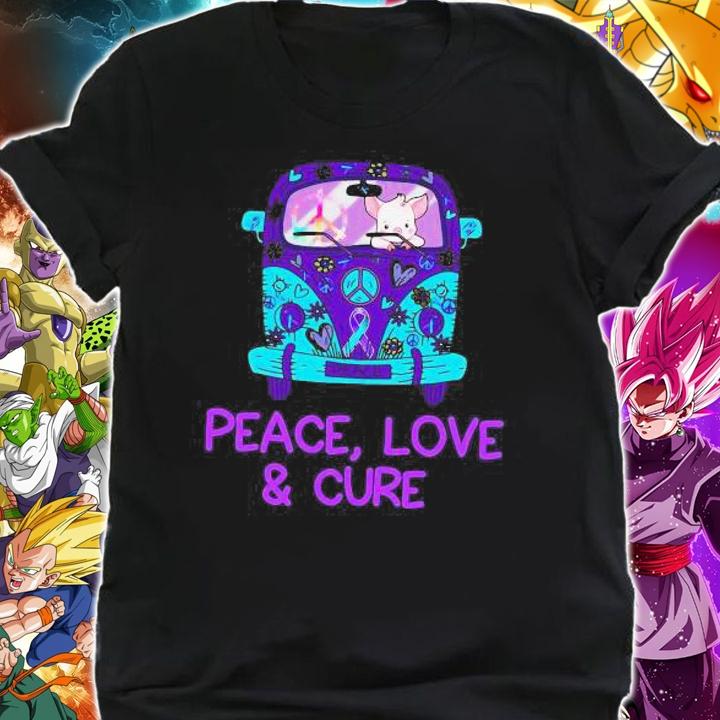 Pig Riding Hippie Car Peace Love And Cure t-shirt shirt
