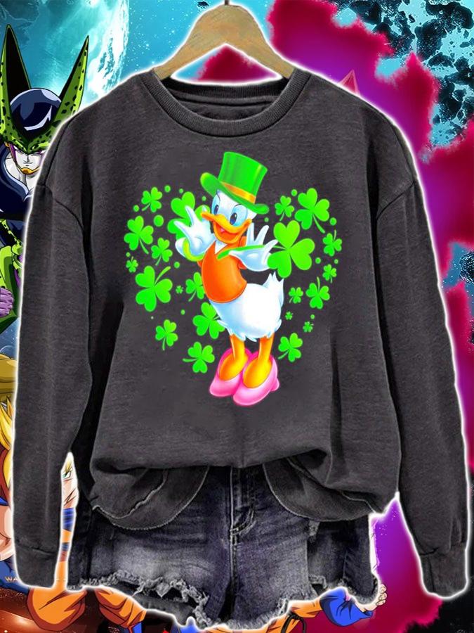 Daisy Duck heart St.Patrick's Day Leprechaun shirt sweatshirt