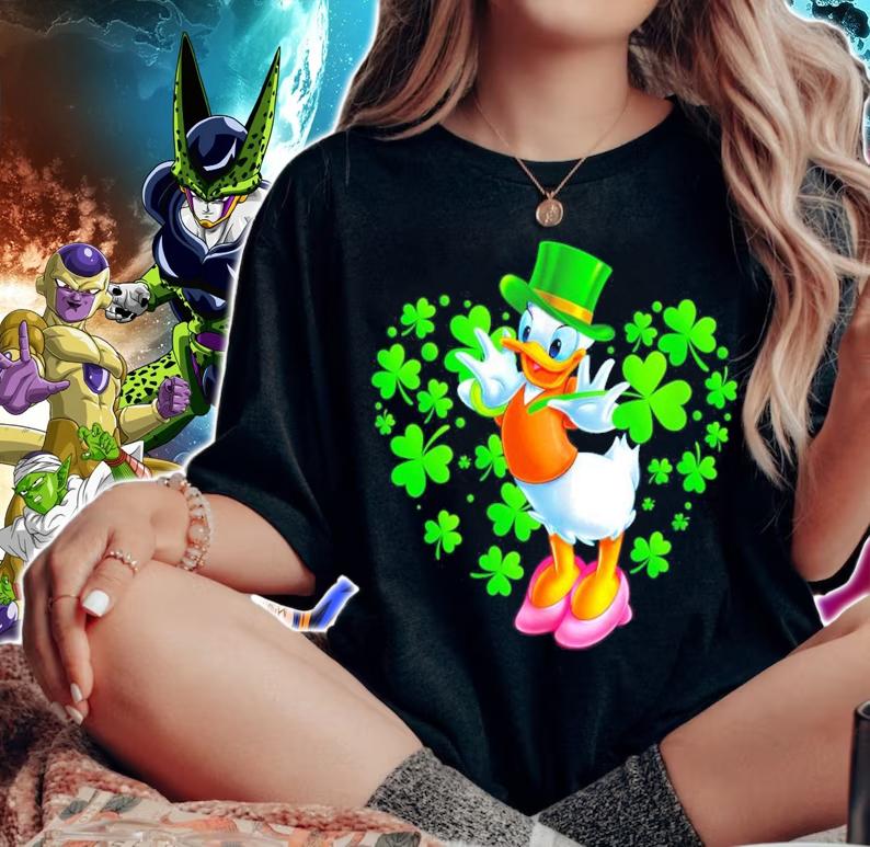 Daisy Duck heart St.Patrick's Day Leprechaun shirt woman shirt