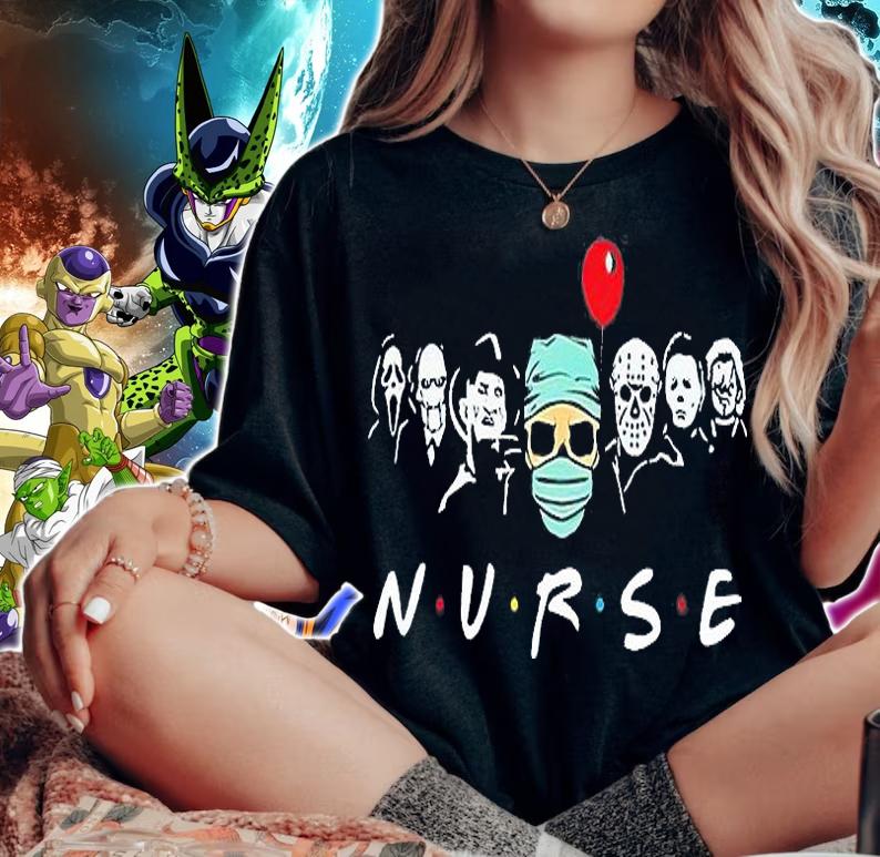 Halloween Nurse Horror Character T-Shirt, Halloween Nursing, Nurse Fall, Nurse Halloween, Halloween Party woman shirt