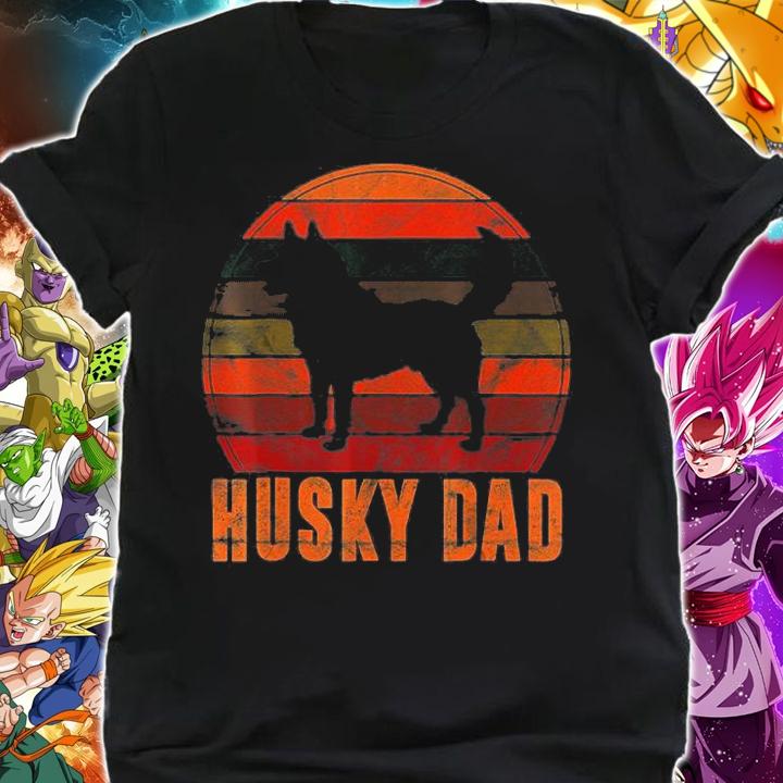 Husky Dad Owner Siberian Huskies Vintage T-Shirt shirt