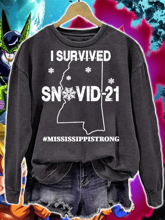 I survived snovid-21 #Mississippistrong shirt sweatshirt
