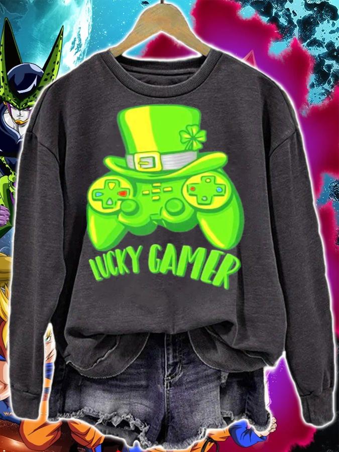 Lucky Gamer St.Patricks Day Gaming Gamer shirt sweatshirt