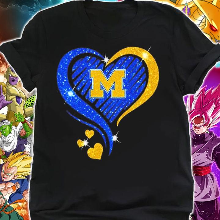 Michigan Wolverines heart love diamond shirt shirt