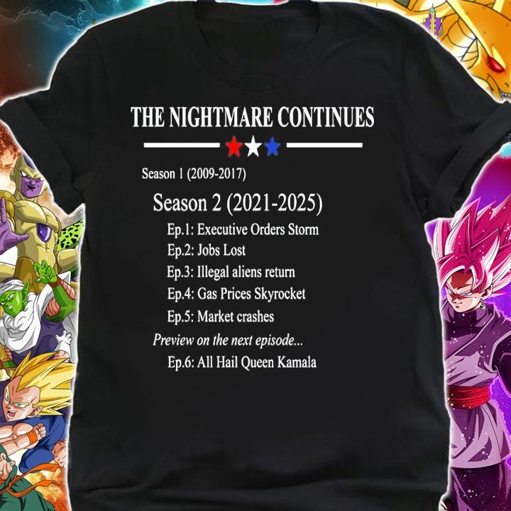 The nightmare continues season 1 2009 2017 season 2 2021 2015 shirt shirt