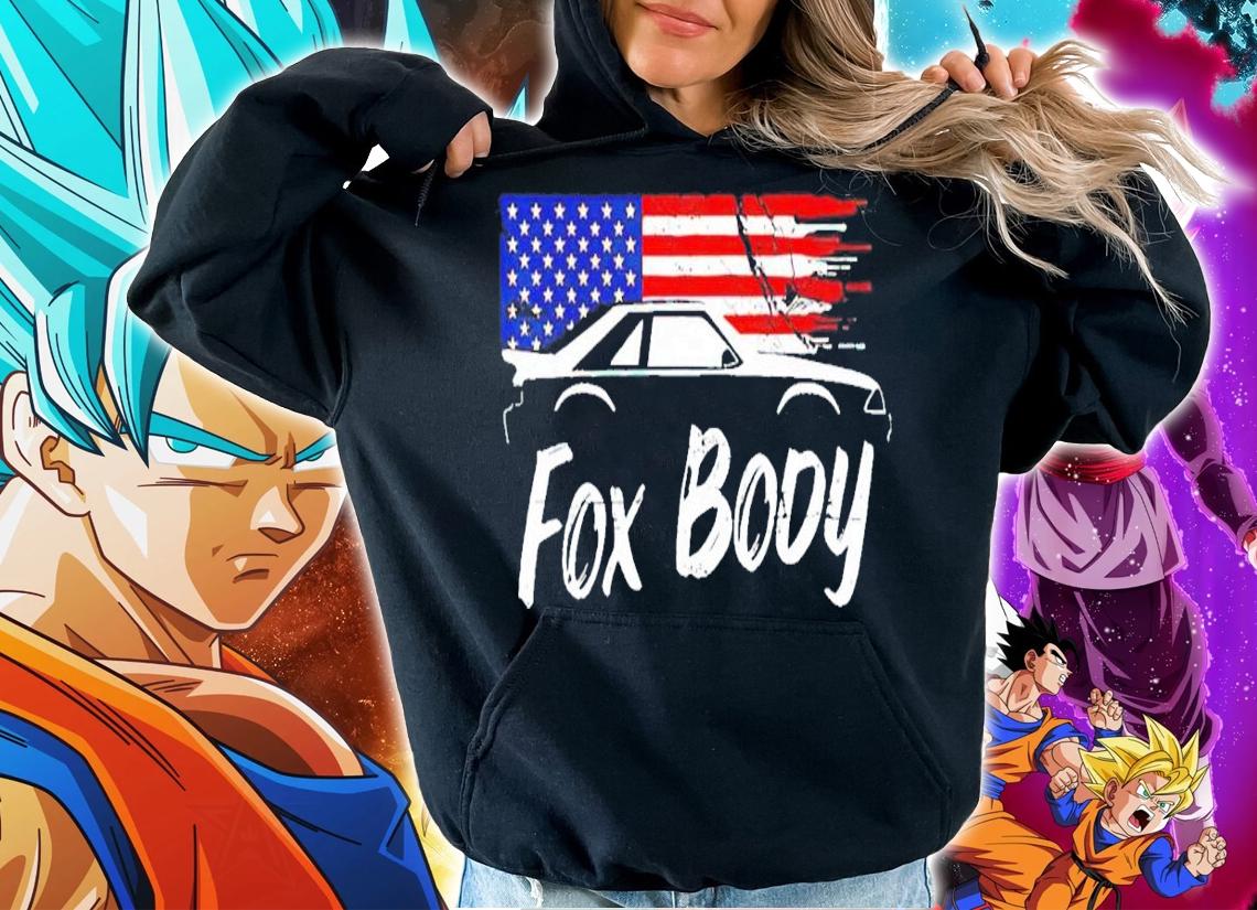 American flag car fox body shirt hoodie