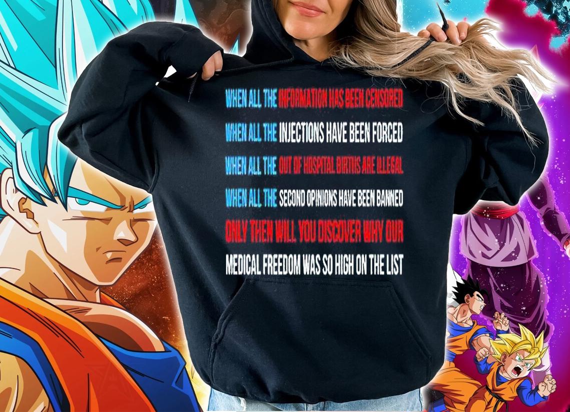 American flag medical freedom no vaccine mandates anti vax T-shirt hoodie