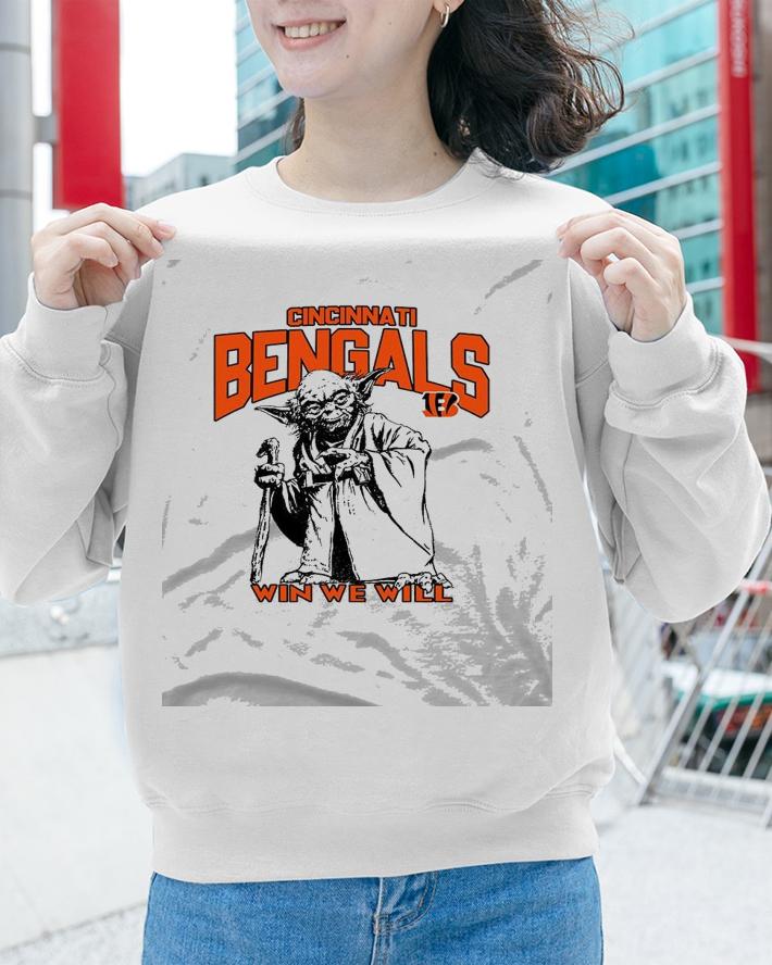 Cincinnati Bengals Star Wars Yoda Win We Will shirt sweatshirt