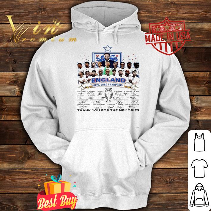 England UEFA Euro Champions 2021 signatures thank you for the memories shirt hoodie