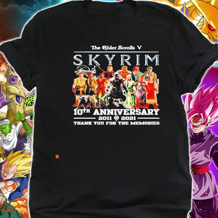 The Elder Scrolls V Skyrim 10th anniversary 2011 2021 thank you for the memories new shirt shirt