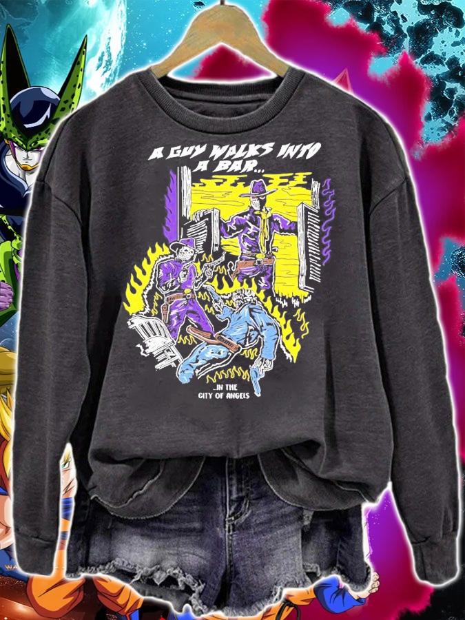 Warren Lotas a guy walks into a bar in the city of angels shirt sweatshirt