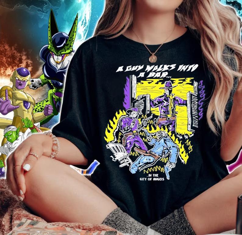 Warren Lotas a guy walks into a bar in the city of angels shirt woman shirt