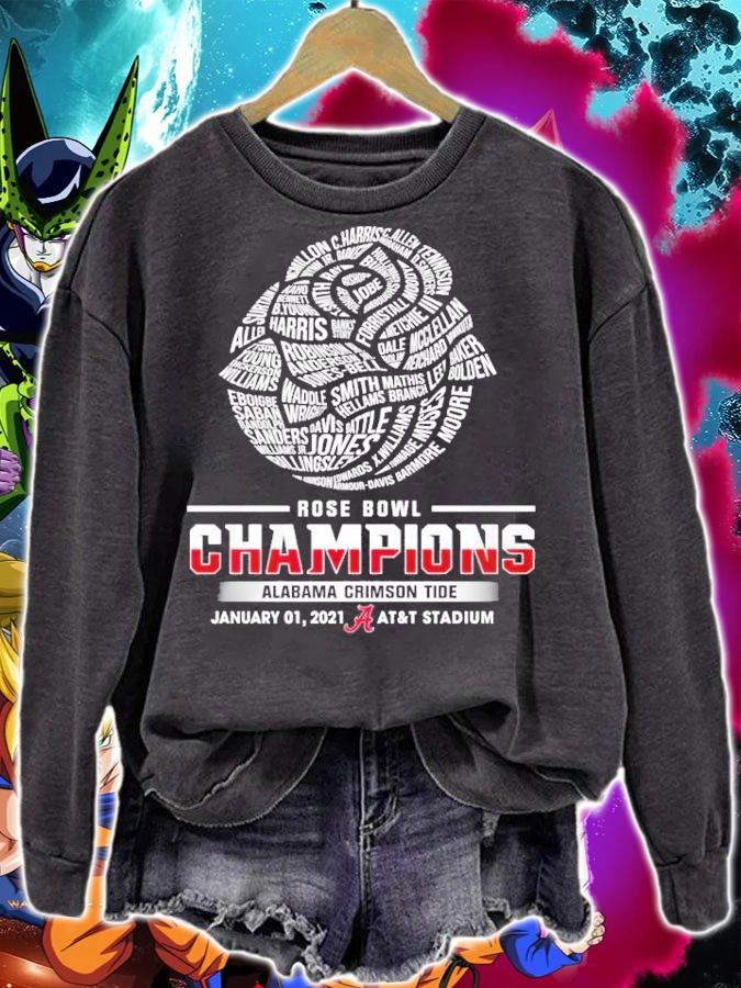 Rose Bowl Champions Alabama Crimson Tide January 01 2021 AT&T Stadium shirt sweatshirt
