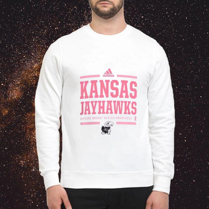 Adidas Kansas Jayhawks Support Breast Cancer Health Awareness T-Shirt sweatshirt