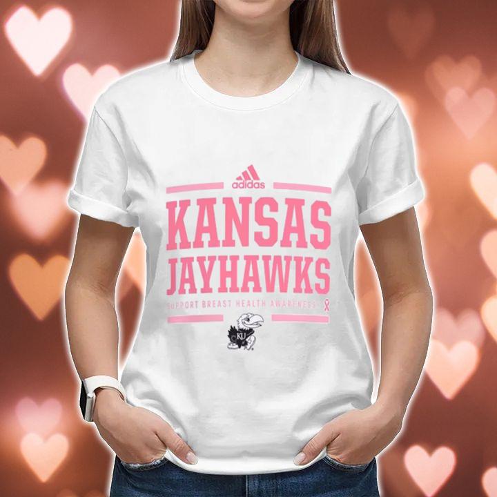 Adidas Kansas Jayhawks Support Breast Cancer Health Awareness T-Shirt womenshirt