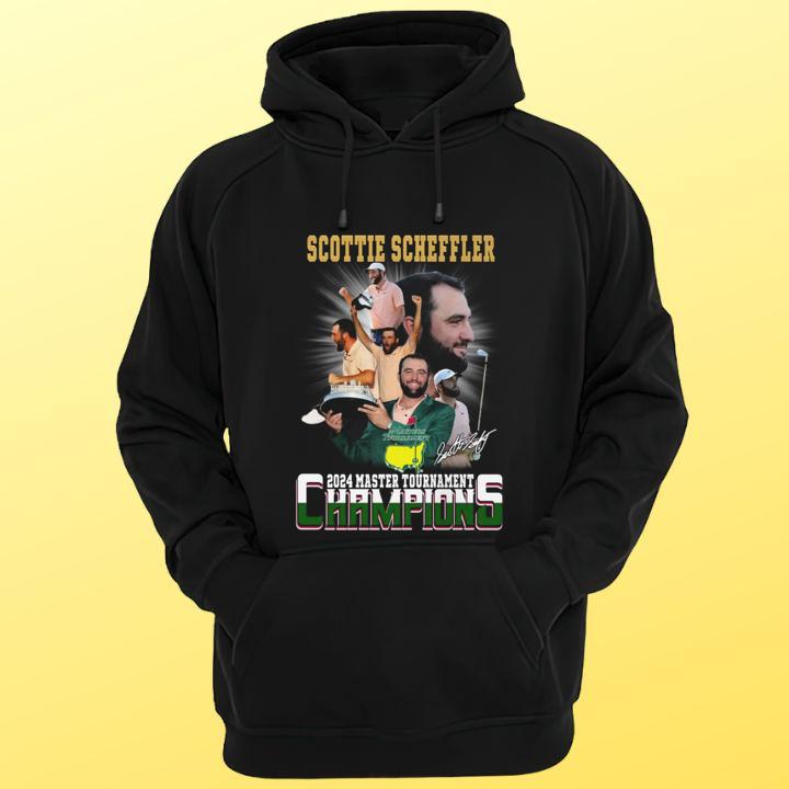 Scottie Scheffler Golfer 2024 Master Tournament Champions Signature T-Shirt hoodie
