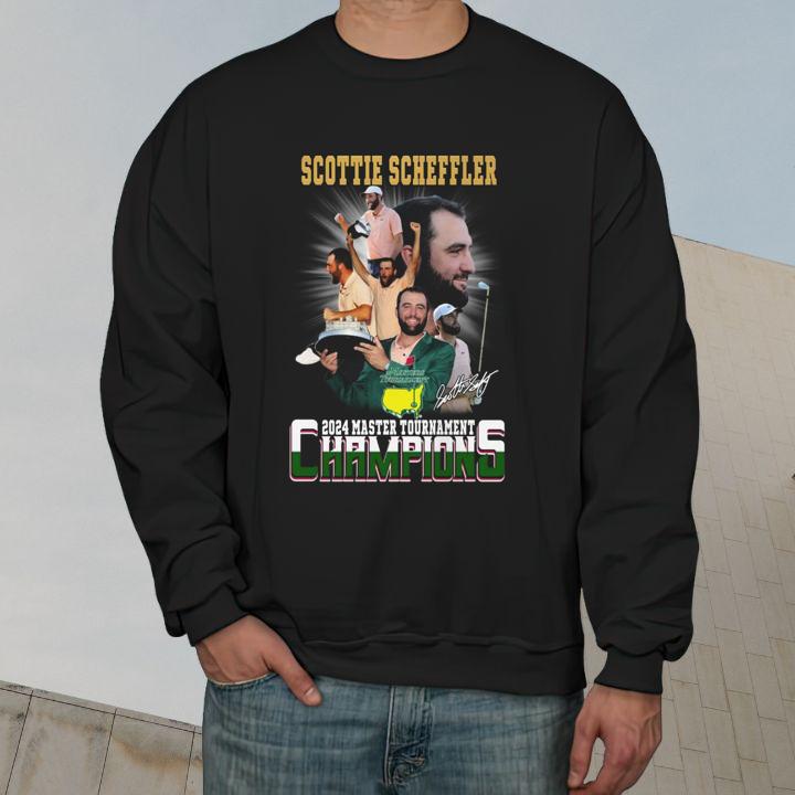 Scottie Scheffler Golfer 2024 Master Tournament Champions Signature T-Shirt sweatshirt