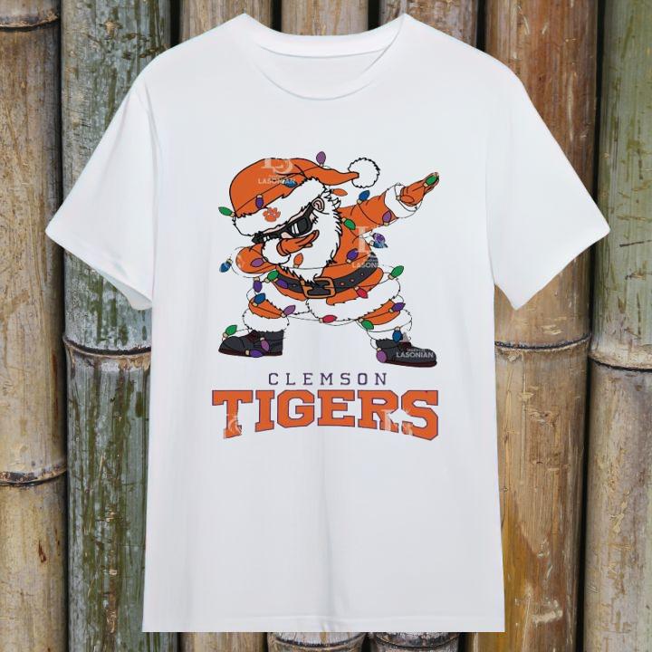 Dabbing Santa Clemson Tigers Christmas Light Shirt – Perfect Gift Idea
