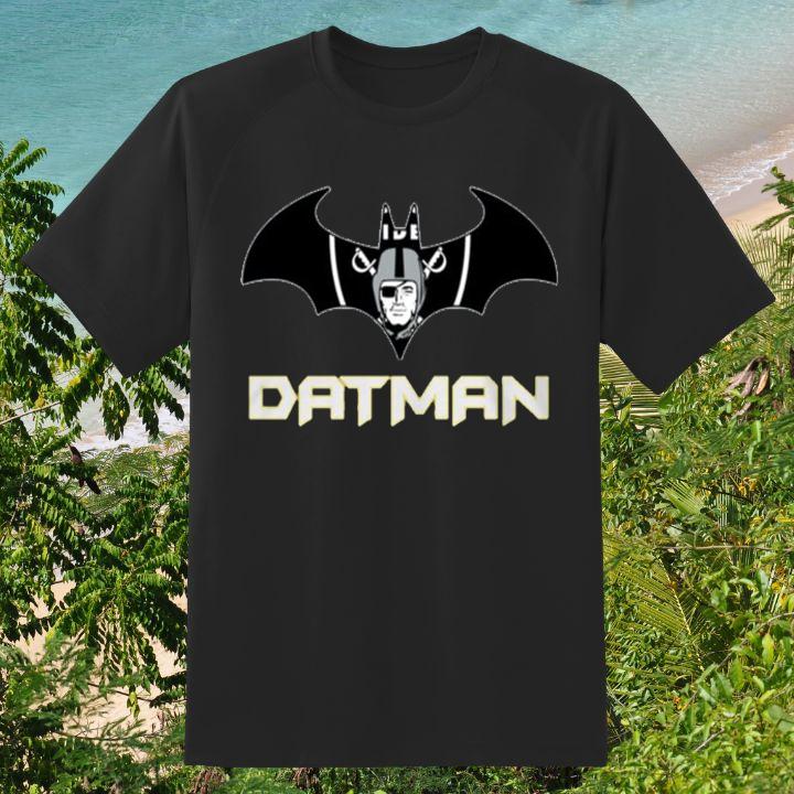 Oakland Raiders Datman Batman Logo Shirt - Must-Have for Fans & Collectors