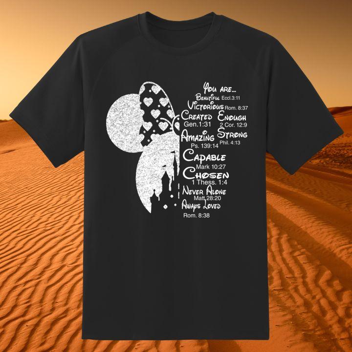 Diamond Mickey & Minnie Mouse You Are Beautiful T-Shirt - Limited Edition