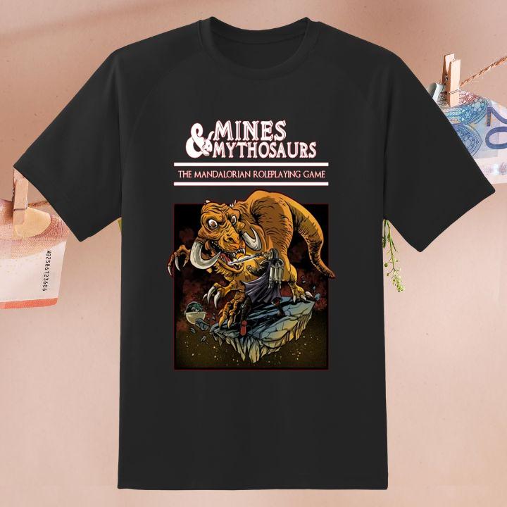 Premium Mines And Mythosaurs The Mandalorian Dungeons And Dragons T-Shirt