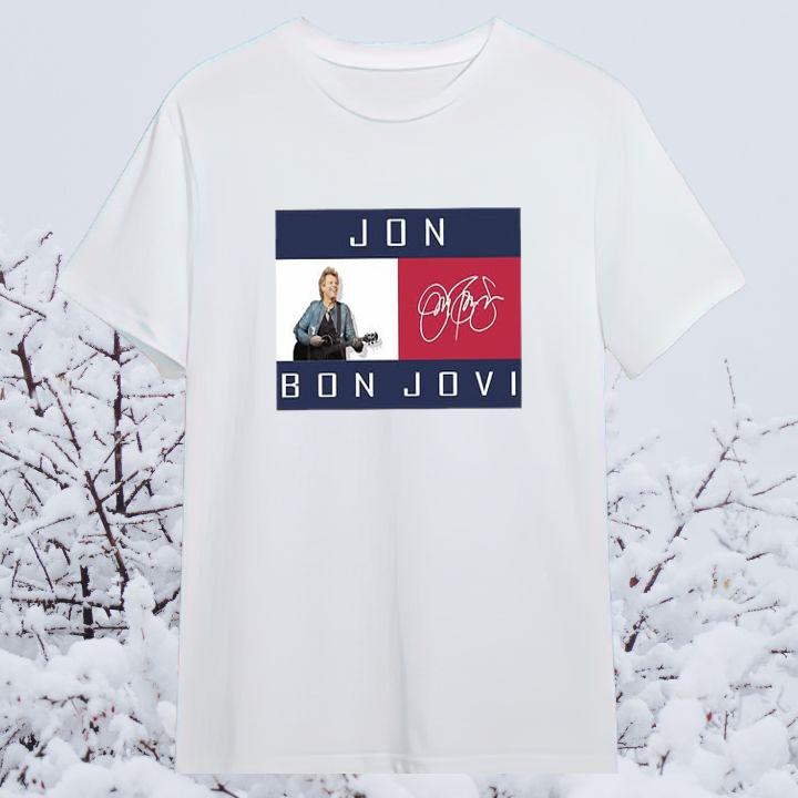 Personalised Tommy Hilfiger Jon Bon Jovi Autograph T-Shirt