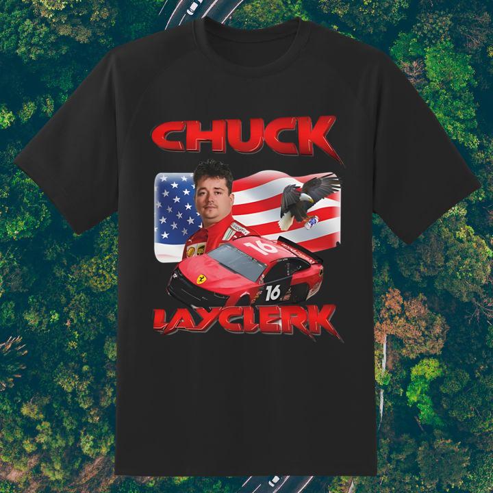 Charles Chuck Layclerk Racing Usa Flag Shirt
